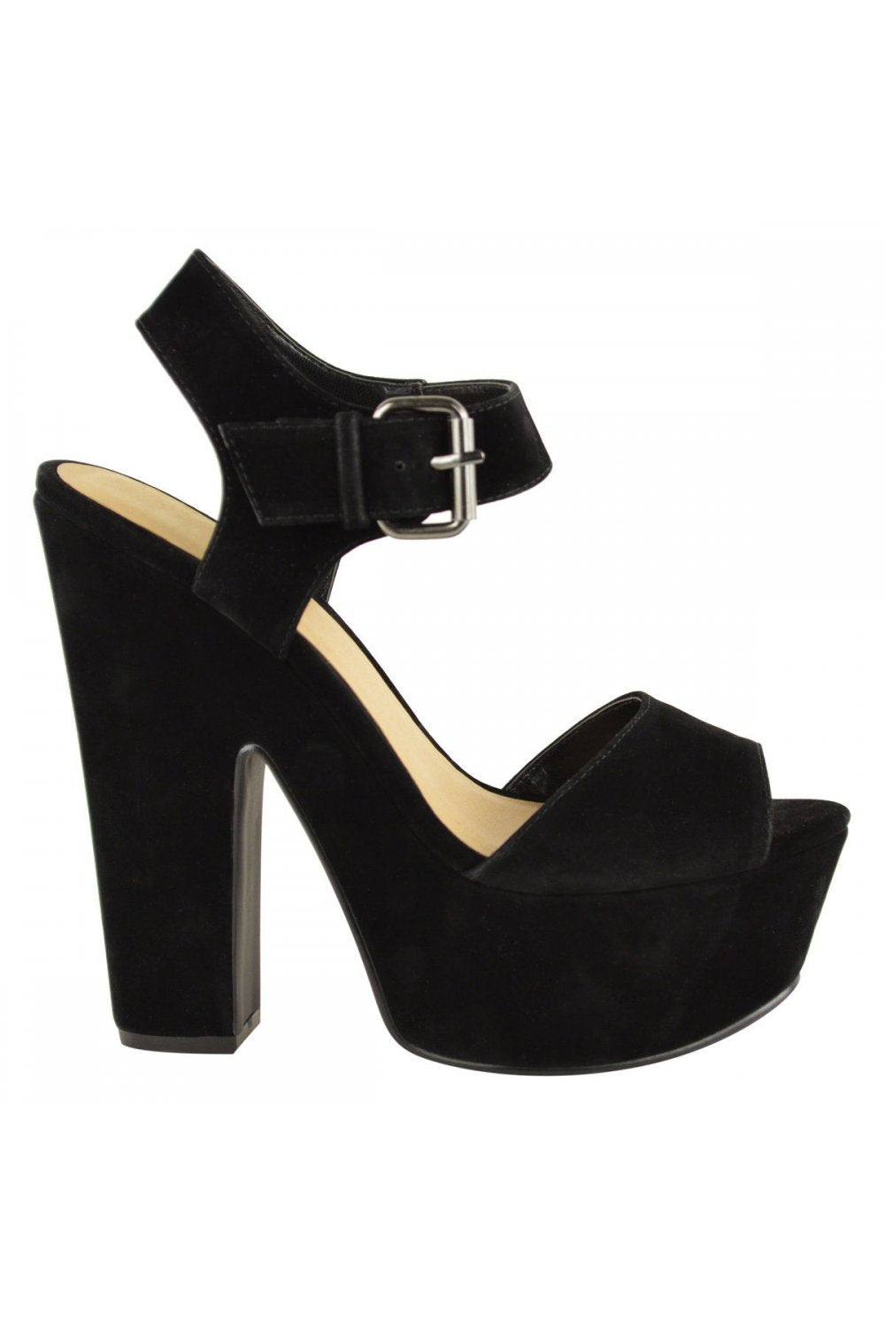 Suede cheap chunky heels