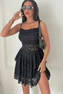 Nicole Black Lace Floral Dress