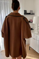 Layla Chocolate Brown Cape Coat