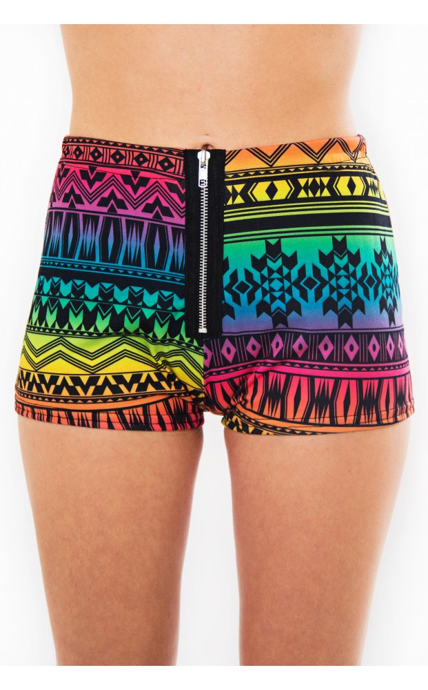 Rainbow Summer Fusion Aztec Shorts