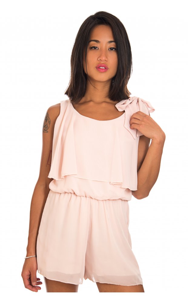 Odelle Nude Frill Playsuit