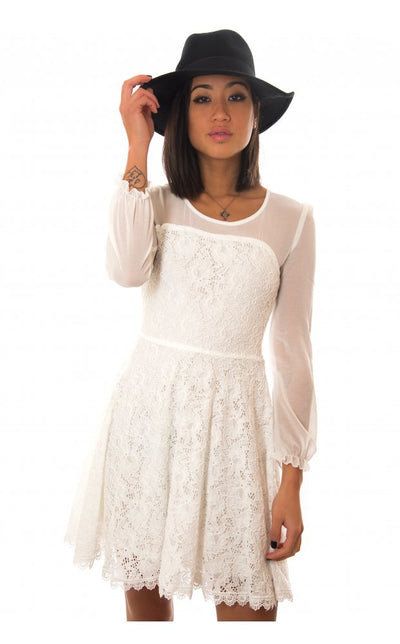 White Lace Skater Dress