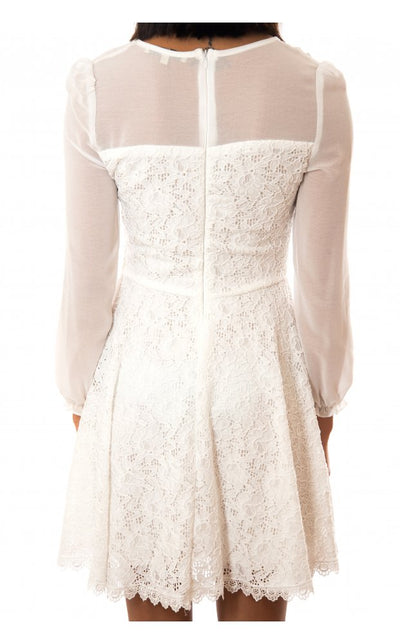 White Lace Skater Dress