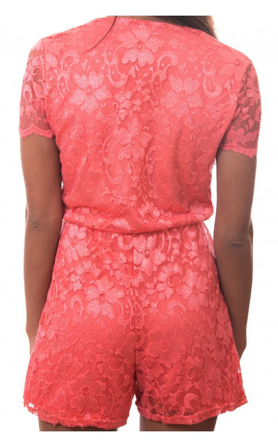 Lucca Coral Lace Playsuit