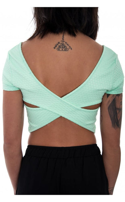 Sahara Mint Cross Back Top