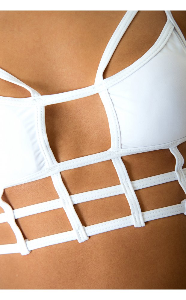 White Caged Bikini