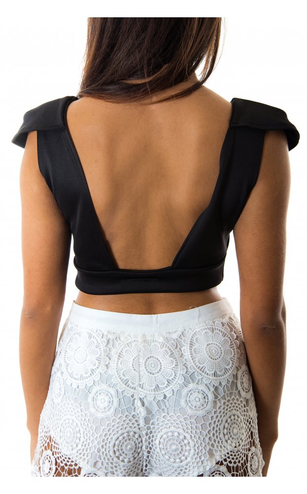 Madeline Black Low Back Top