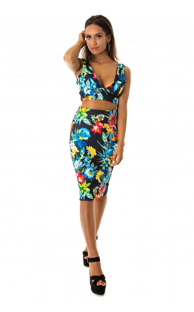 Black Tropical Co-Ord