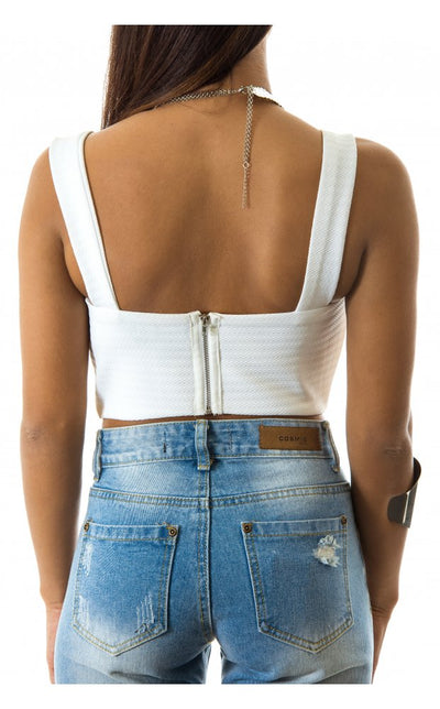 White Bralet Top