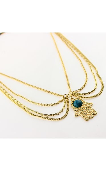 Hamsa Gold Head Chain