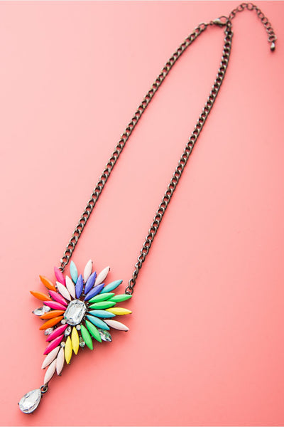 Kaya Teardrop Jewelled Necklace