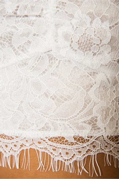 Date Night White Lace Bralet Top