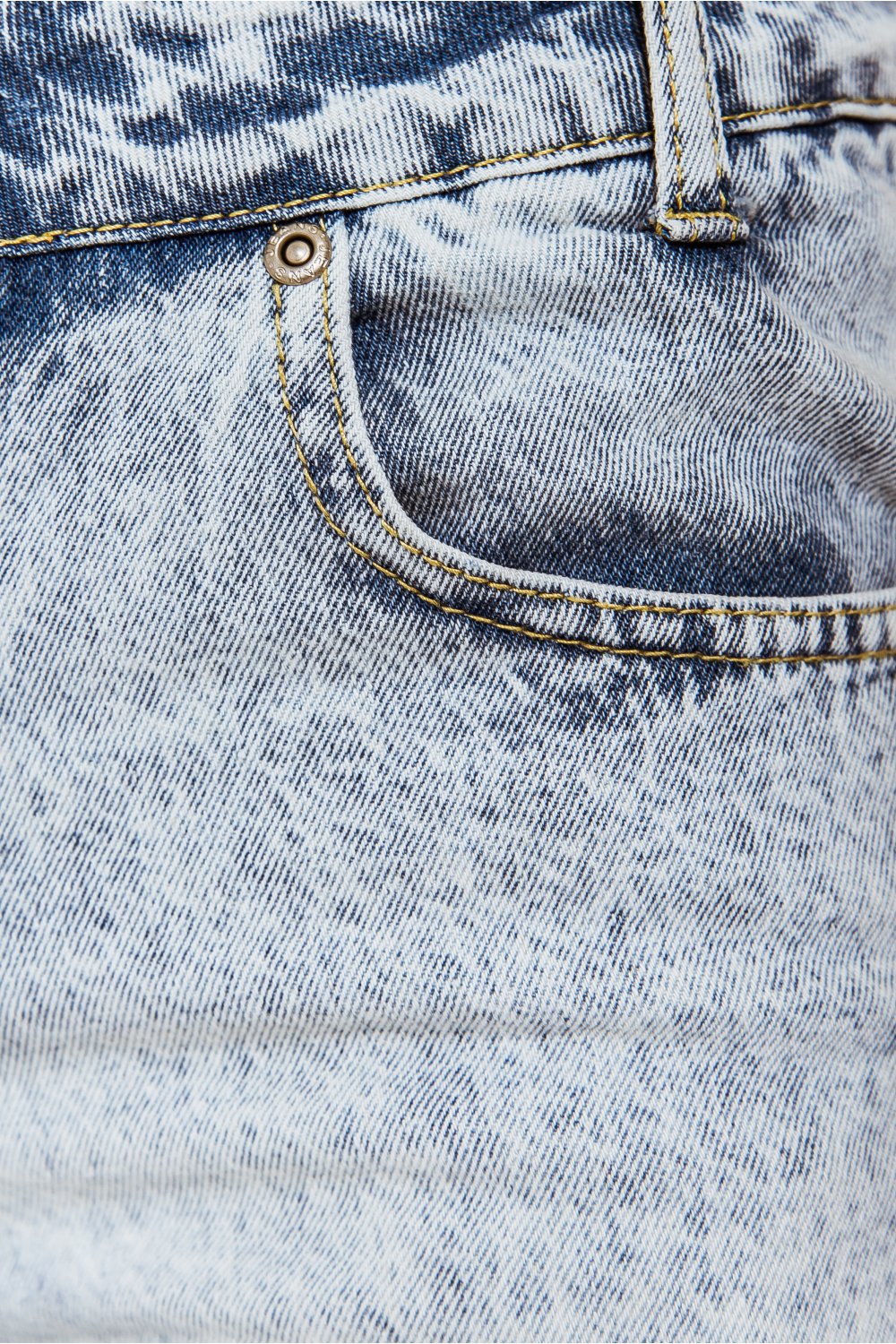 Blue Denim Stone Wash Strap Detail Dungarees