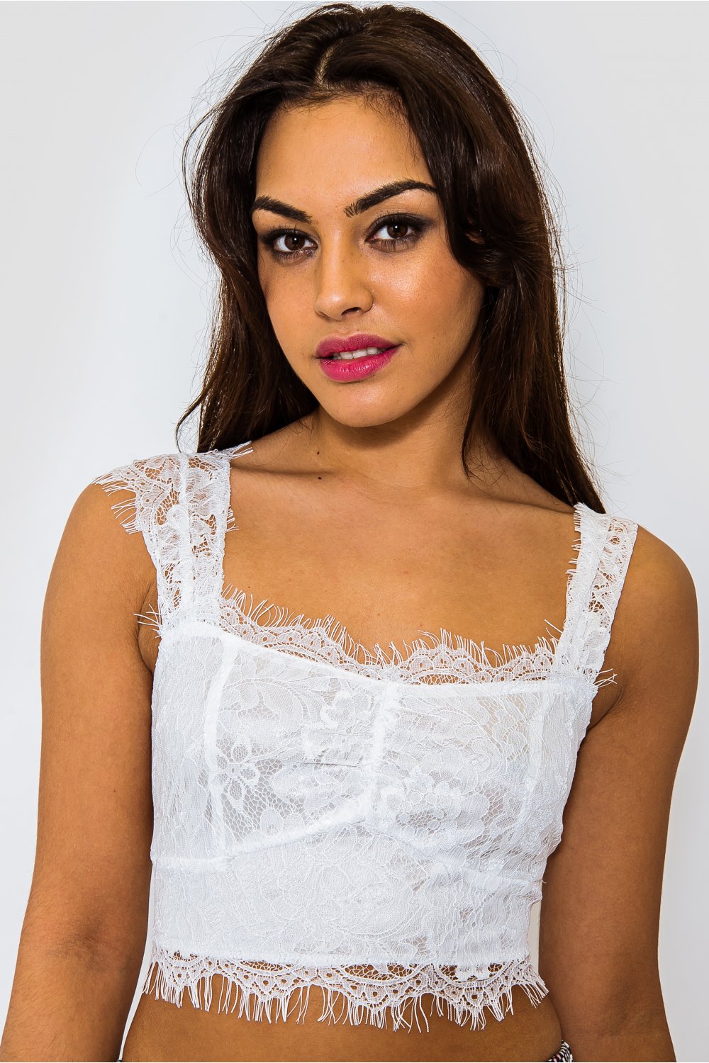 Date Night White Lace Bralet Top