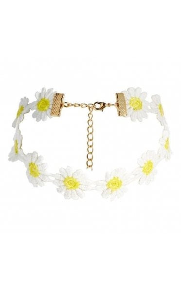 Crochet Yellow & White Daisy Choker