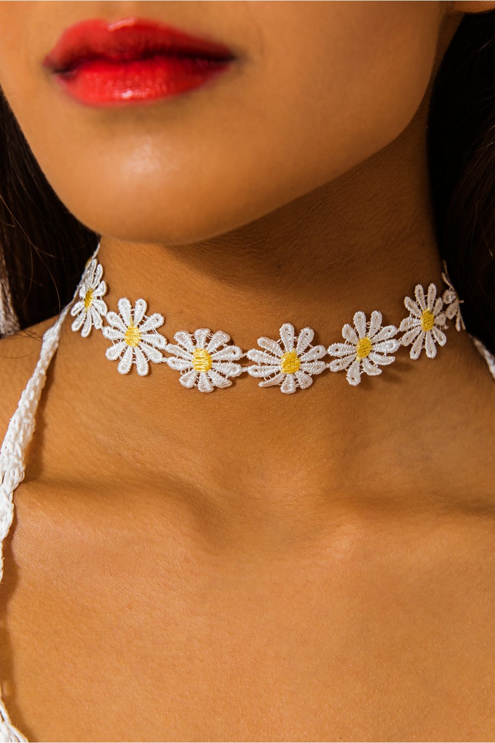 Crochet Yellow & White Daisy Choker