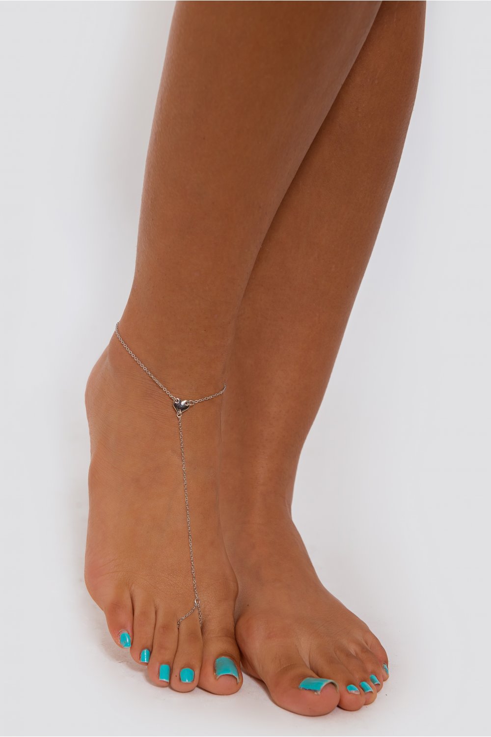 Silver Heart Anklet