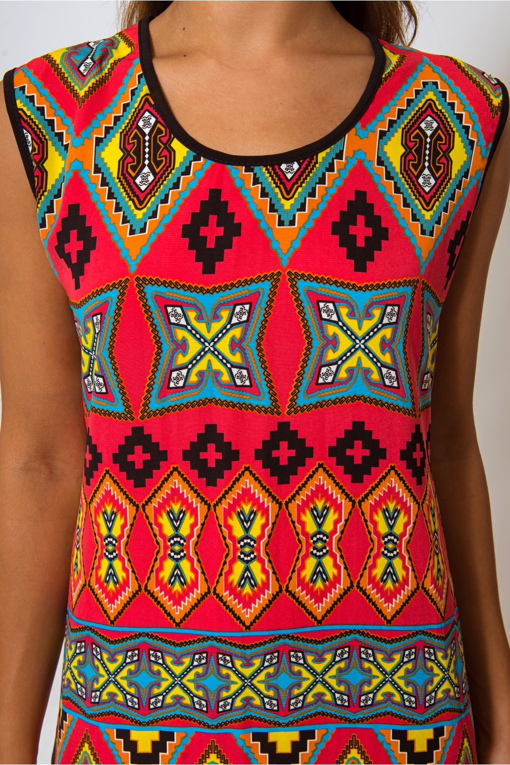 Oversized Side Split Aztec Top