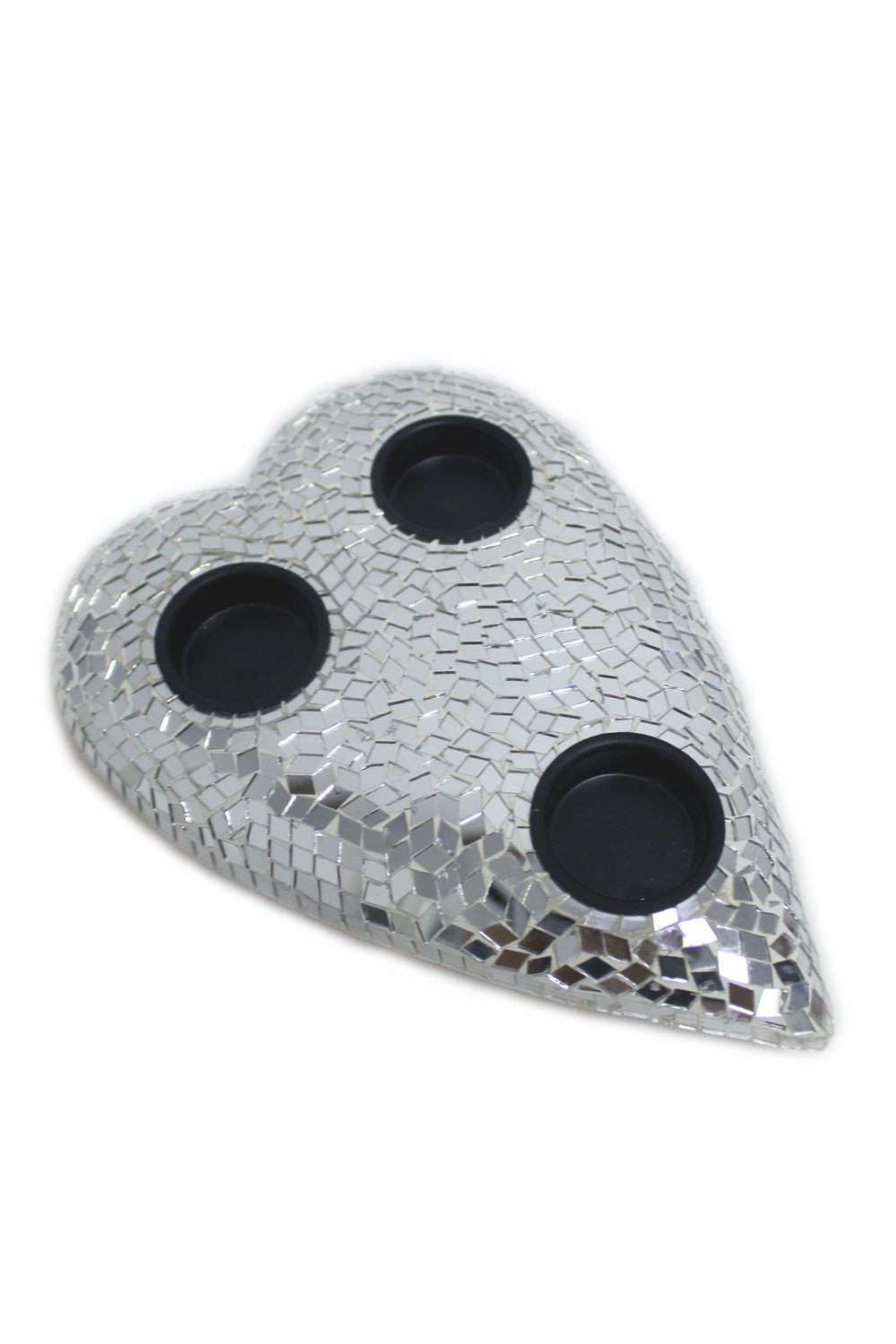 Silver Mosaic 3 Tealight Holder