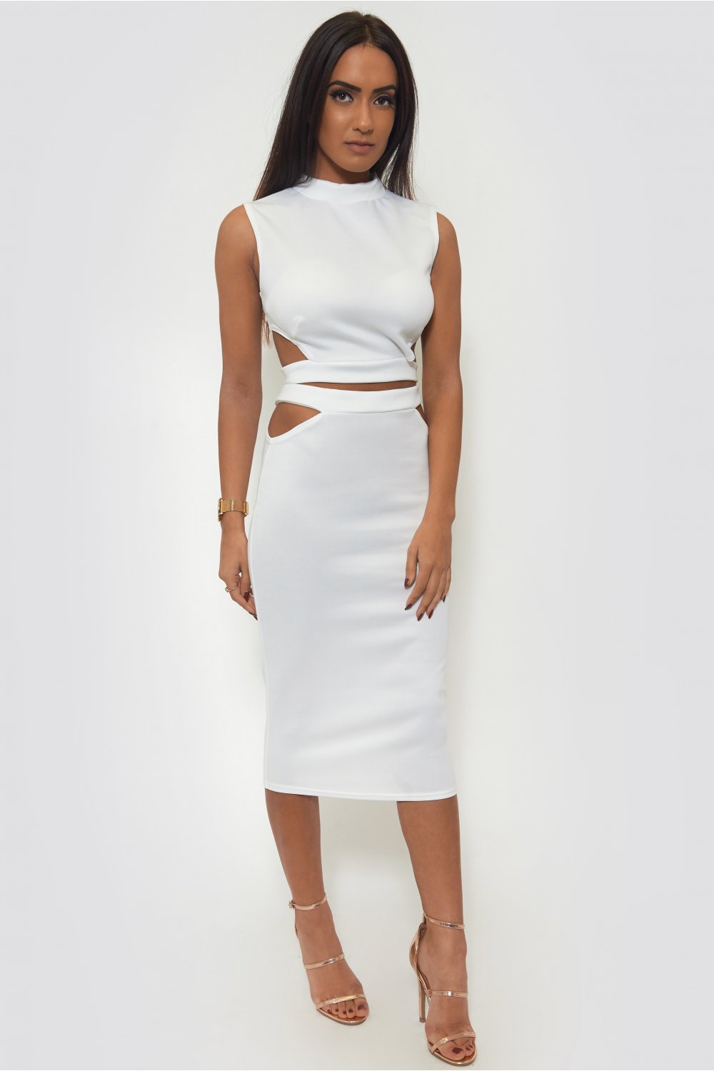 Tempest White Bodycon Skirt & Boxy Top