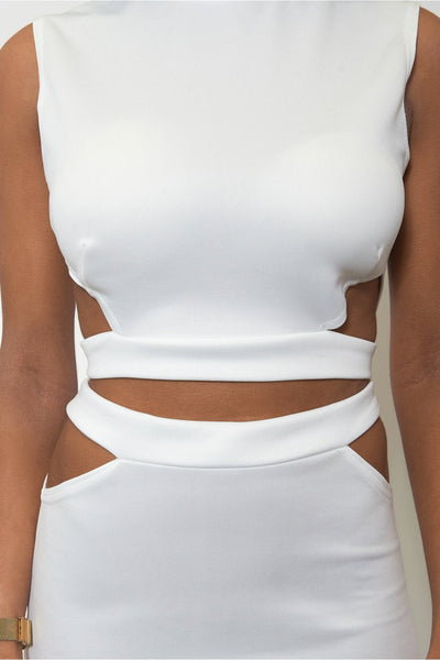 Tempest White Bodycon Skirt & Boxy Top