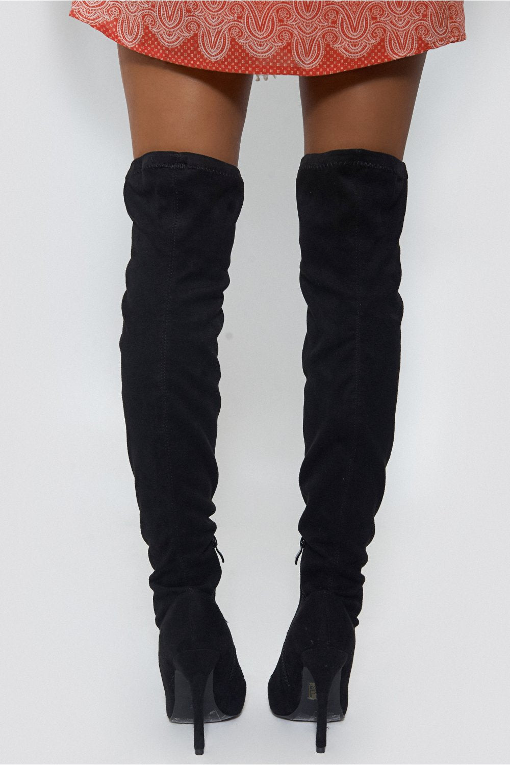 Over The Knee Black Suede Boots