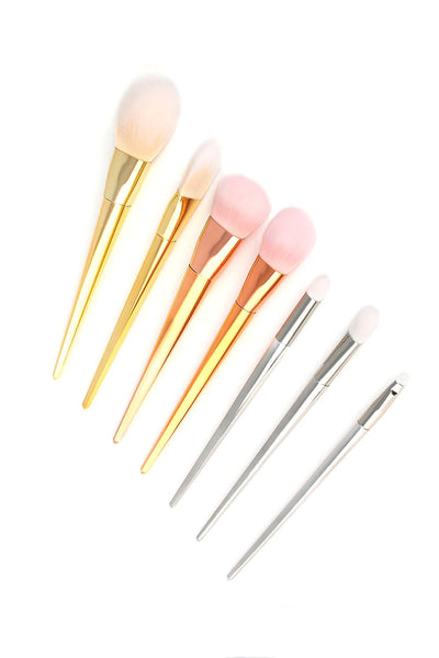 7 Piece Metallic Brush Set