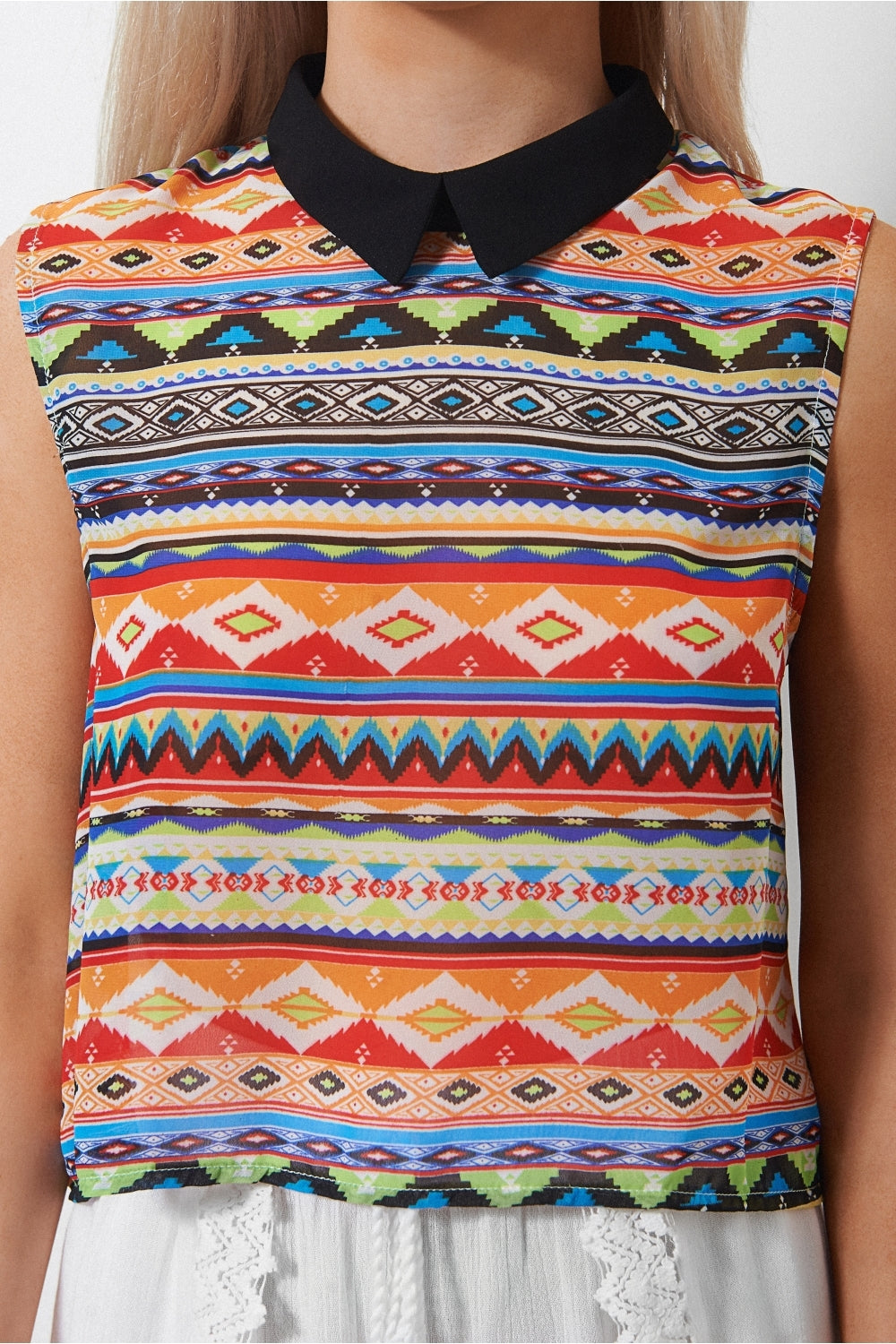 Venice Aztec Print Sleeveless Top