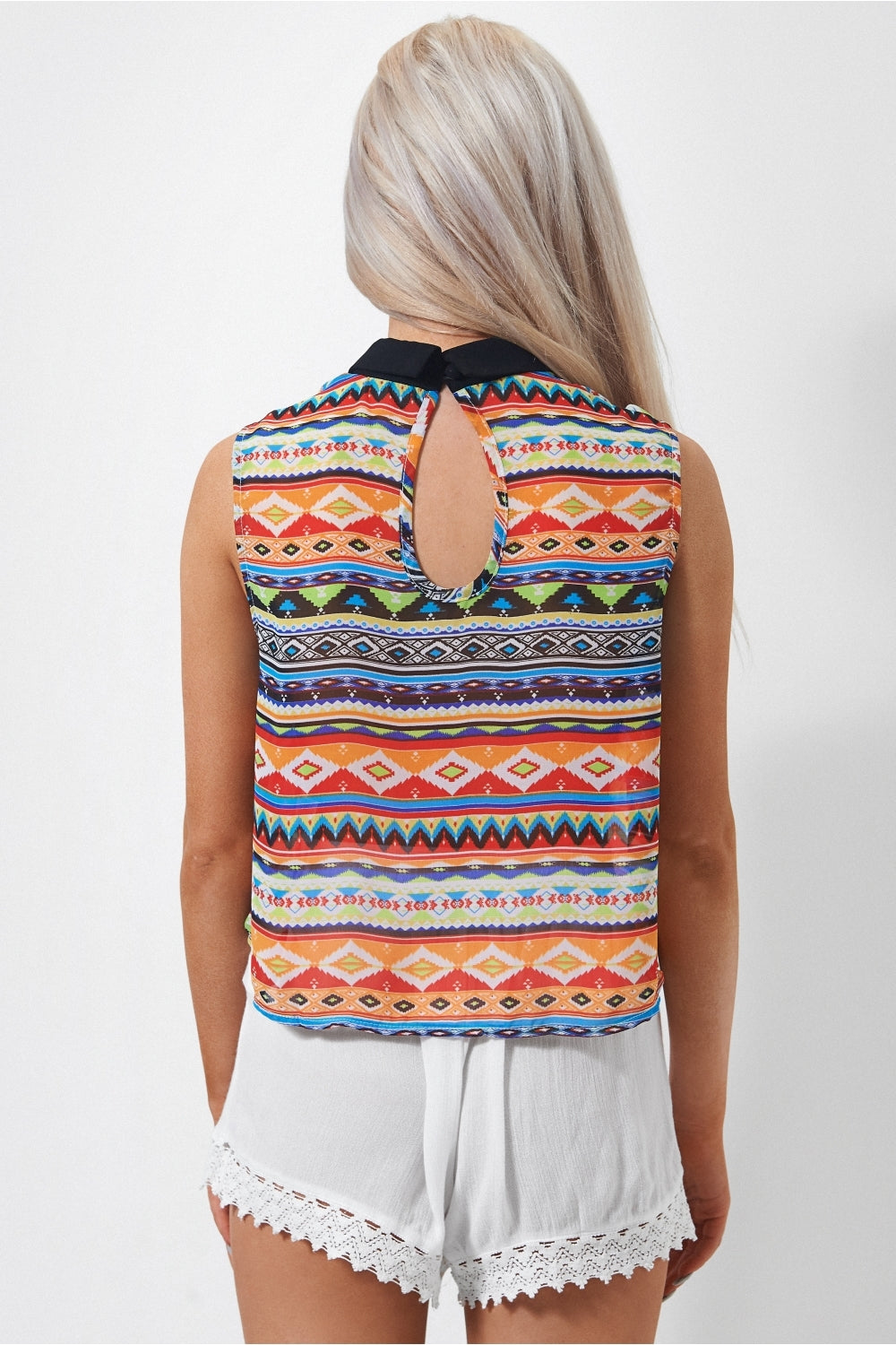 Venice Aztec Print Sleeveless Top