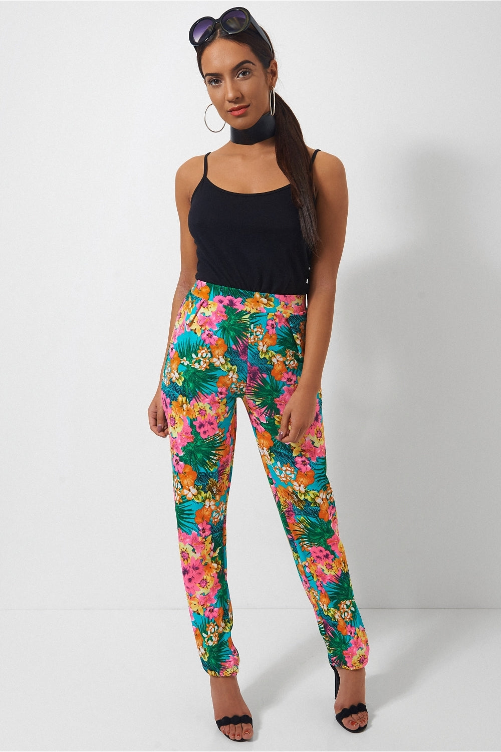 Santorini Tropical Print Trousers