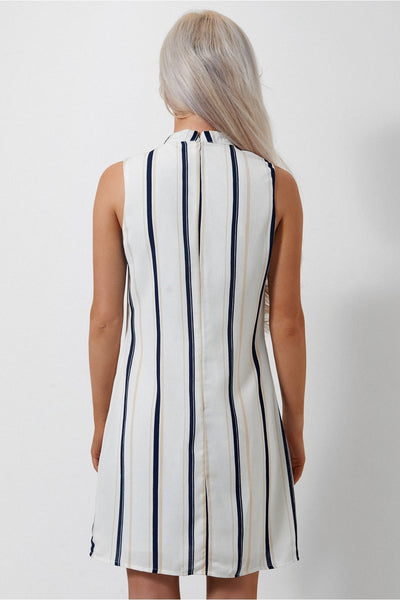 Liana Stripe Choker Dress