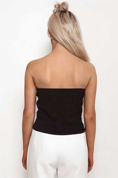 Alessia Black Bralet Top