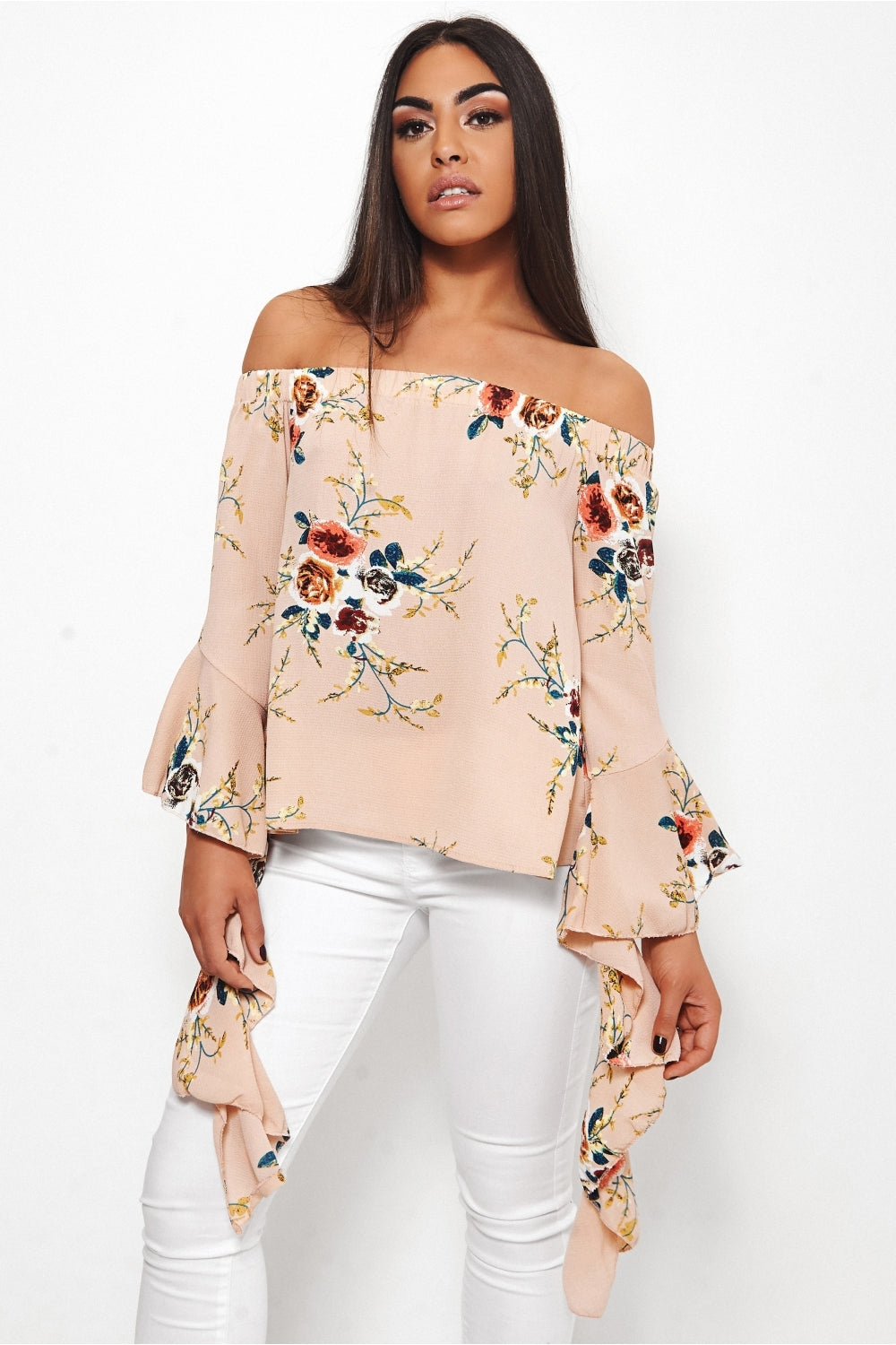 Dion Bardot Floral Top