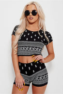 Bohemian Print Black Co-Ord