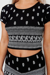 Bohemian Print Black Co-Ord