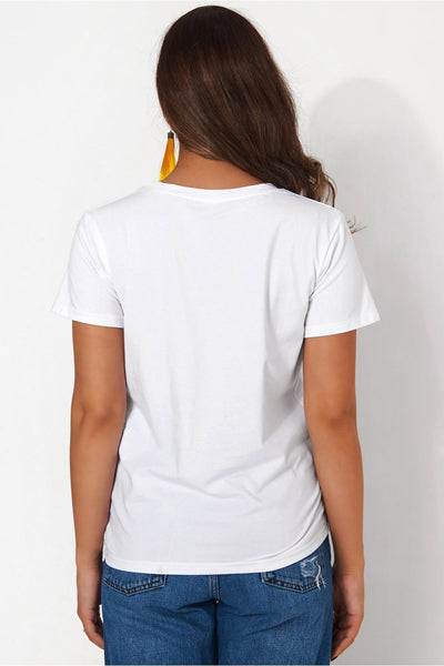 Girl Gang White Slogan T-Shirt