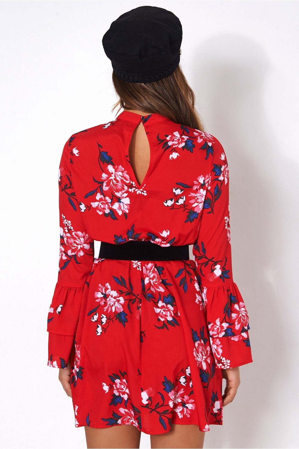 Dayna Red Floral Shift Dress