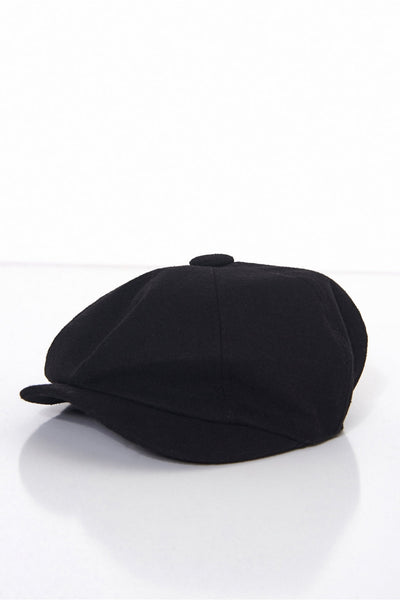 Black Baker Boy Hat