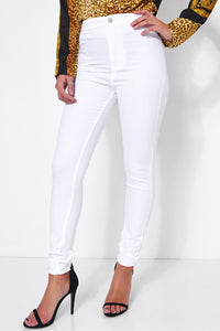 Leo White High Waisted Skinny Jeans