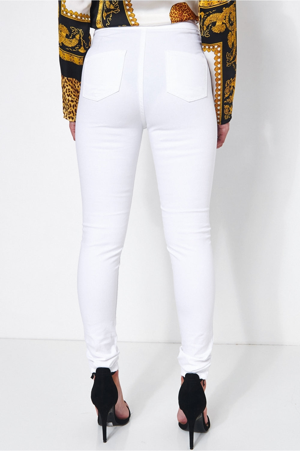 Leo White High Waisted Skinny Jeans