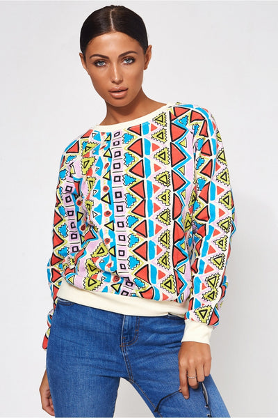 Aztec Print Sweatshirt