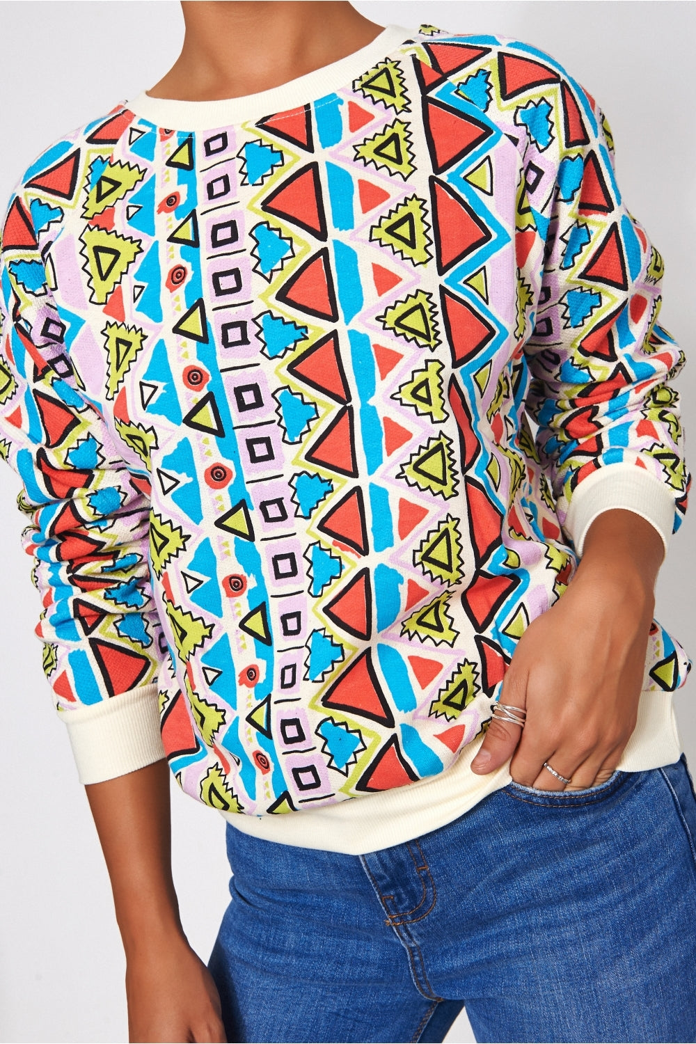 Aztec Print Sweatshirt