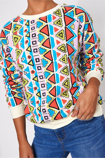 Aztec Print Sweatshirt