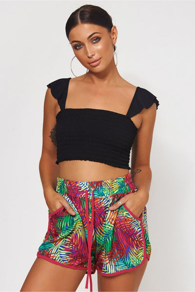 Tropical Print Runner Shorts