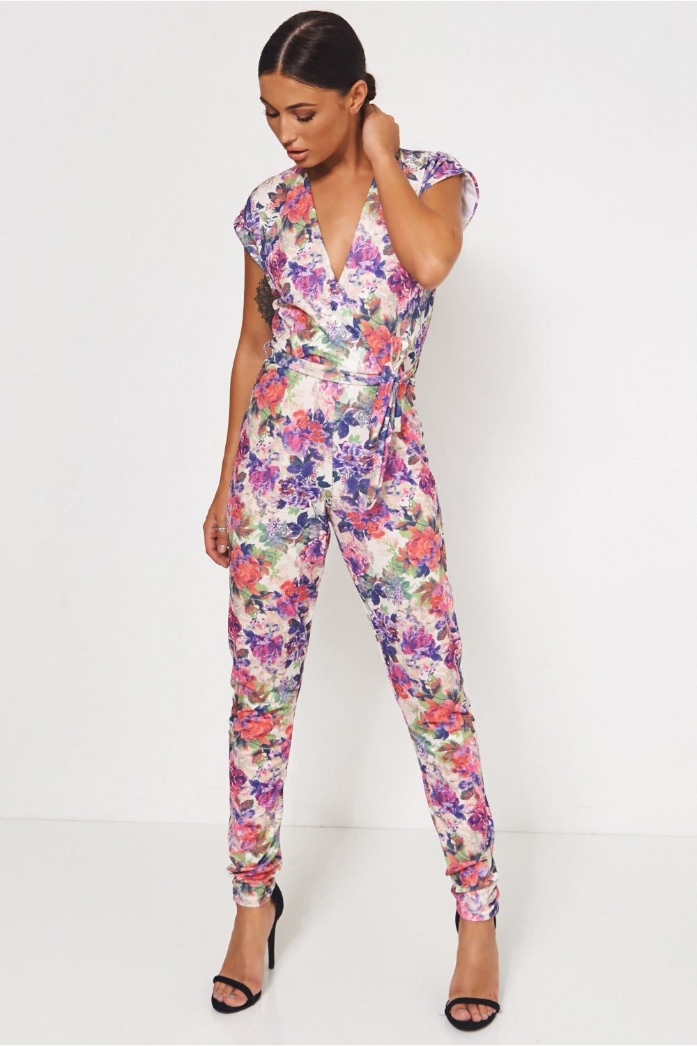 Pink Floral Jumpsuit