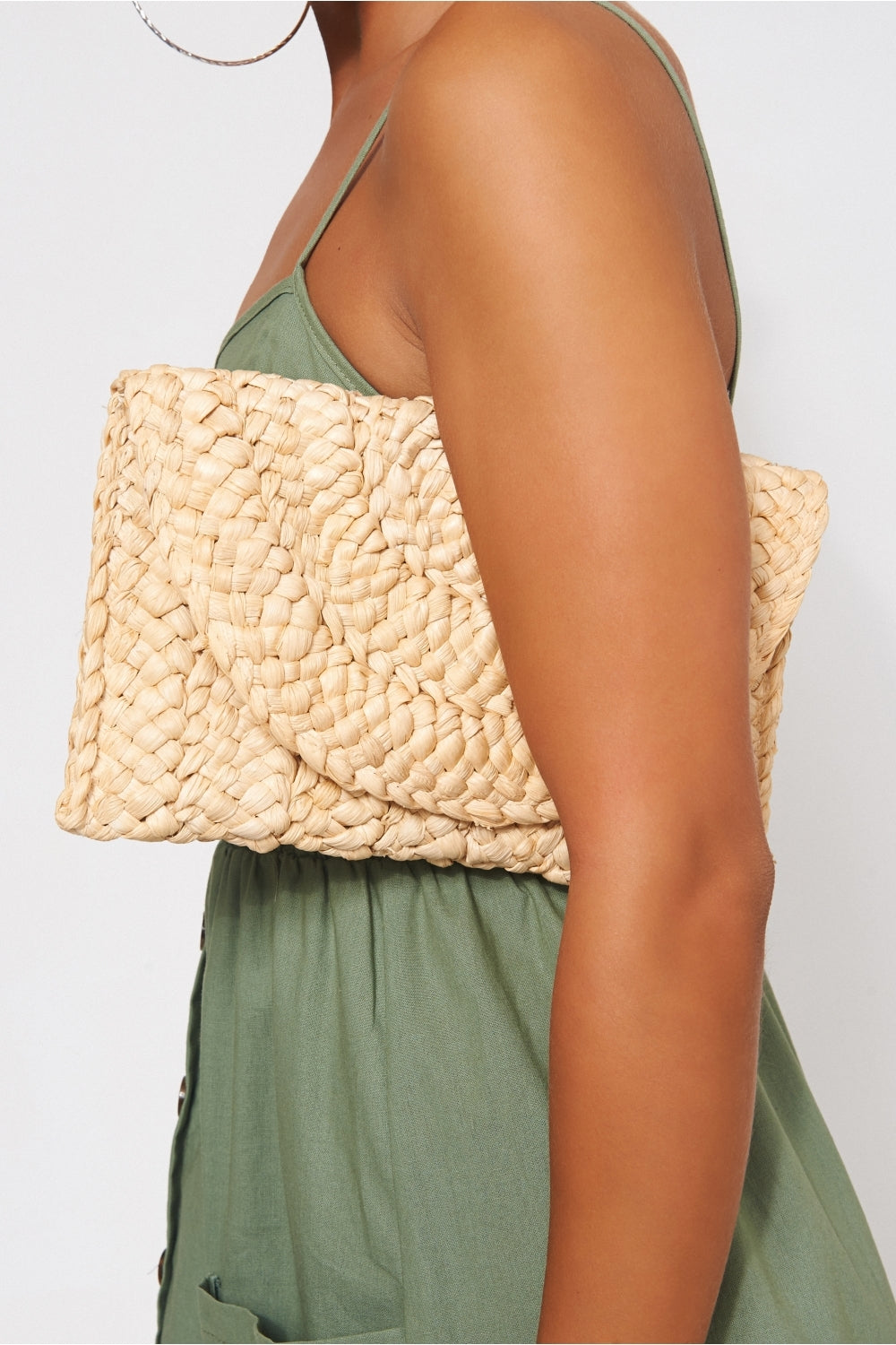 Isla Straw Clutch Bag