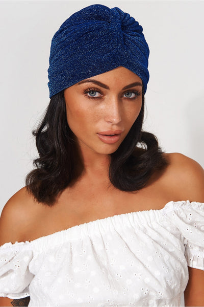 Blue Shimmer Twist Hat