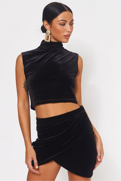 Tia Black Velvet Co-Ord