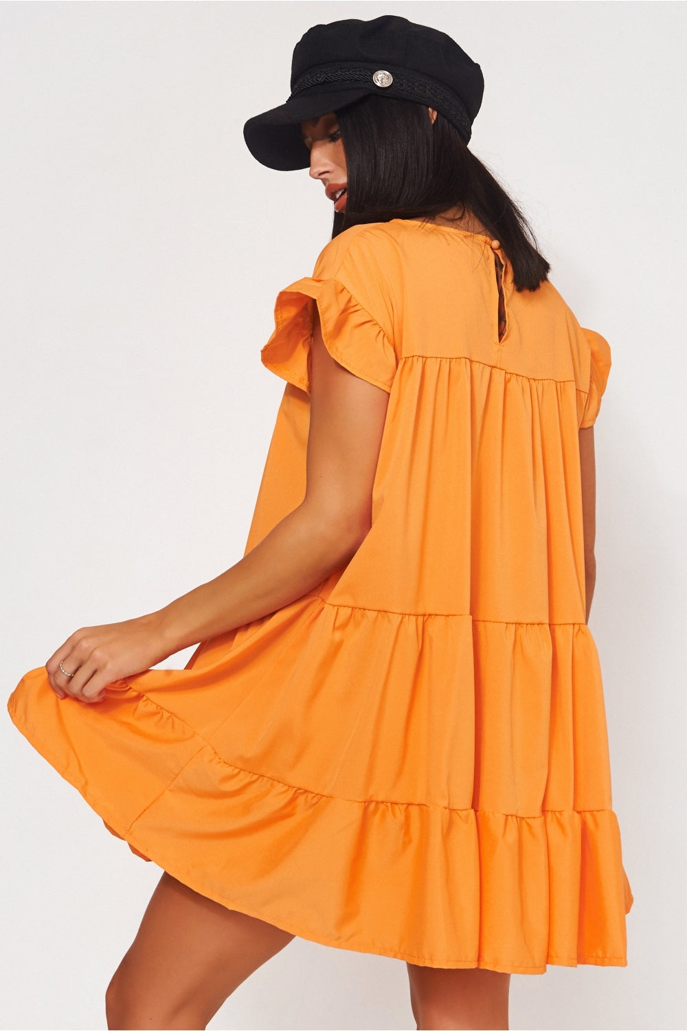 Luca Petite Orange Frill Smock Dress