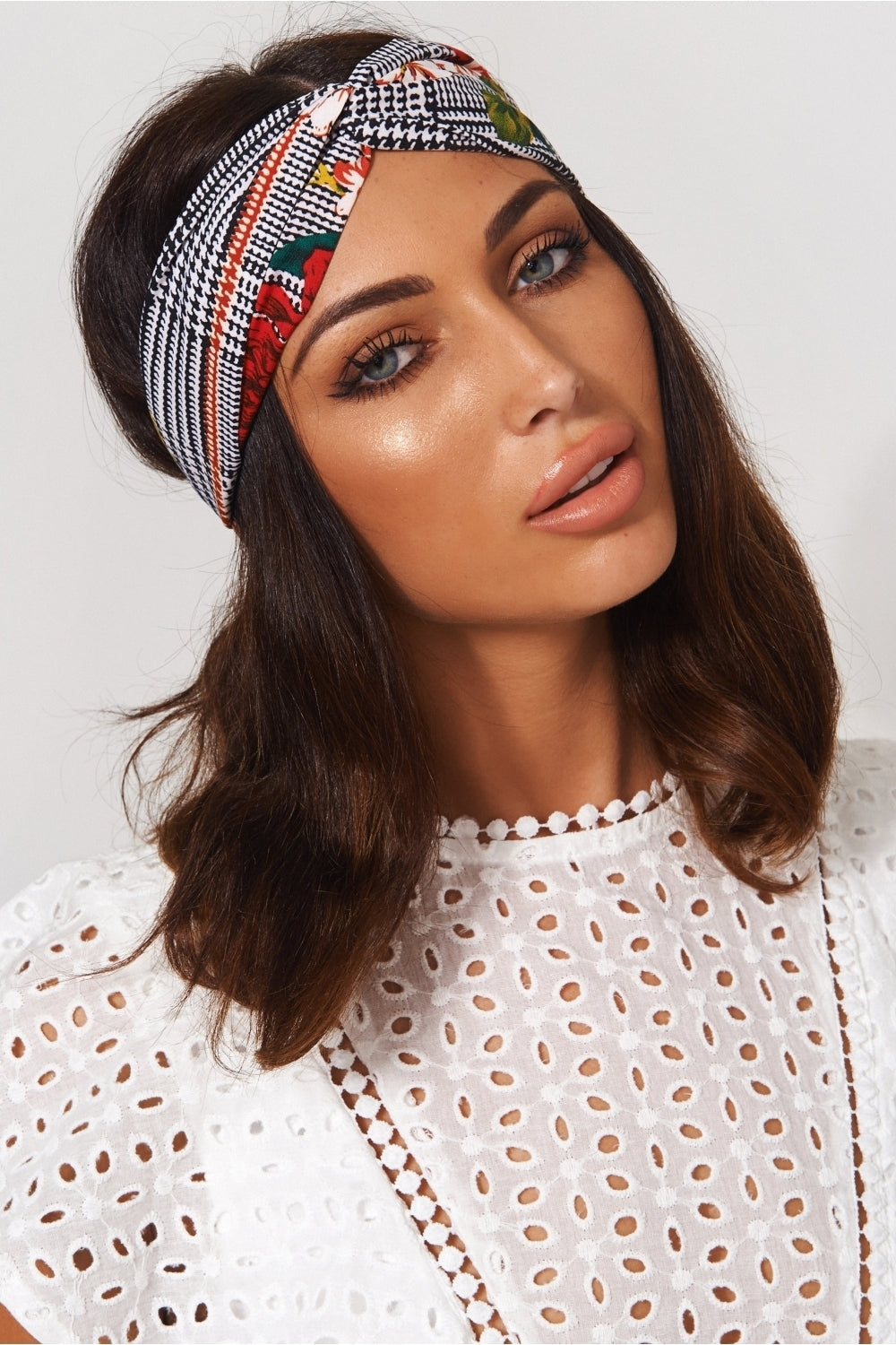 Laka Red Floral Print Headband